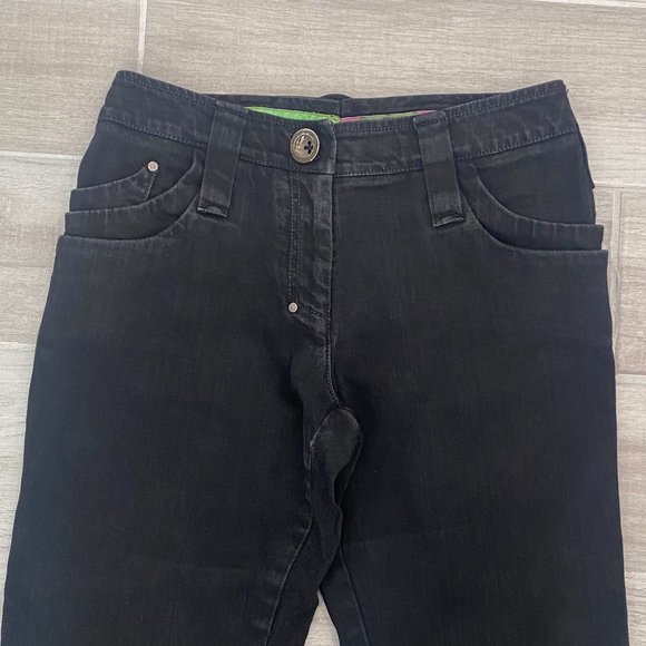 Vintage GHG Mid-Rise Straight Leg Studded Pocket Jeans in Black Denim Size 29 - Picture 5 of 15